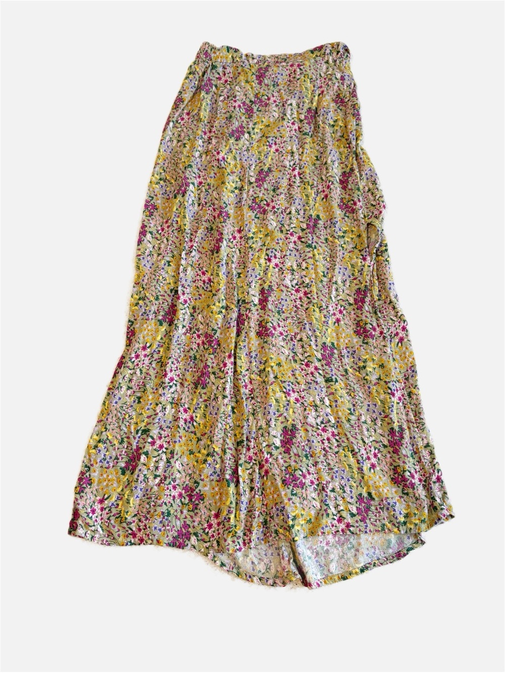 Philosophy Floral Maxi Skirt High-Low Hem Side Slit